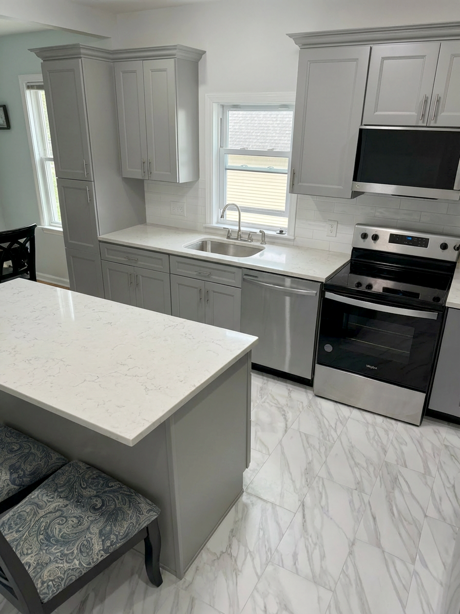 A newly remodeled kitchen